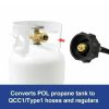 Propane Adapter Hose 1 lb to 20 lb Converter Replacement for QCC1/Type1 Tank